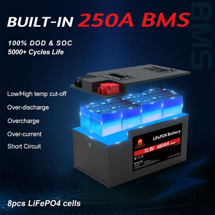 12V 100Ah 230Ah 460Ah 600Ah Lithium Battery With Bluetooth for RV/Vans/Campers