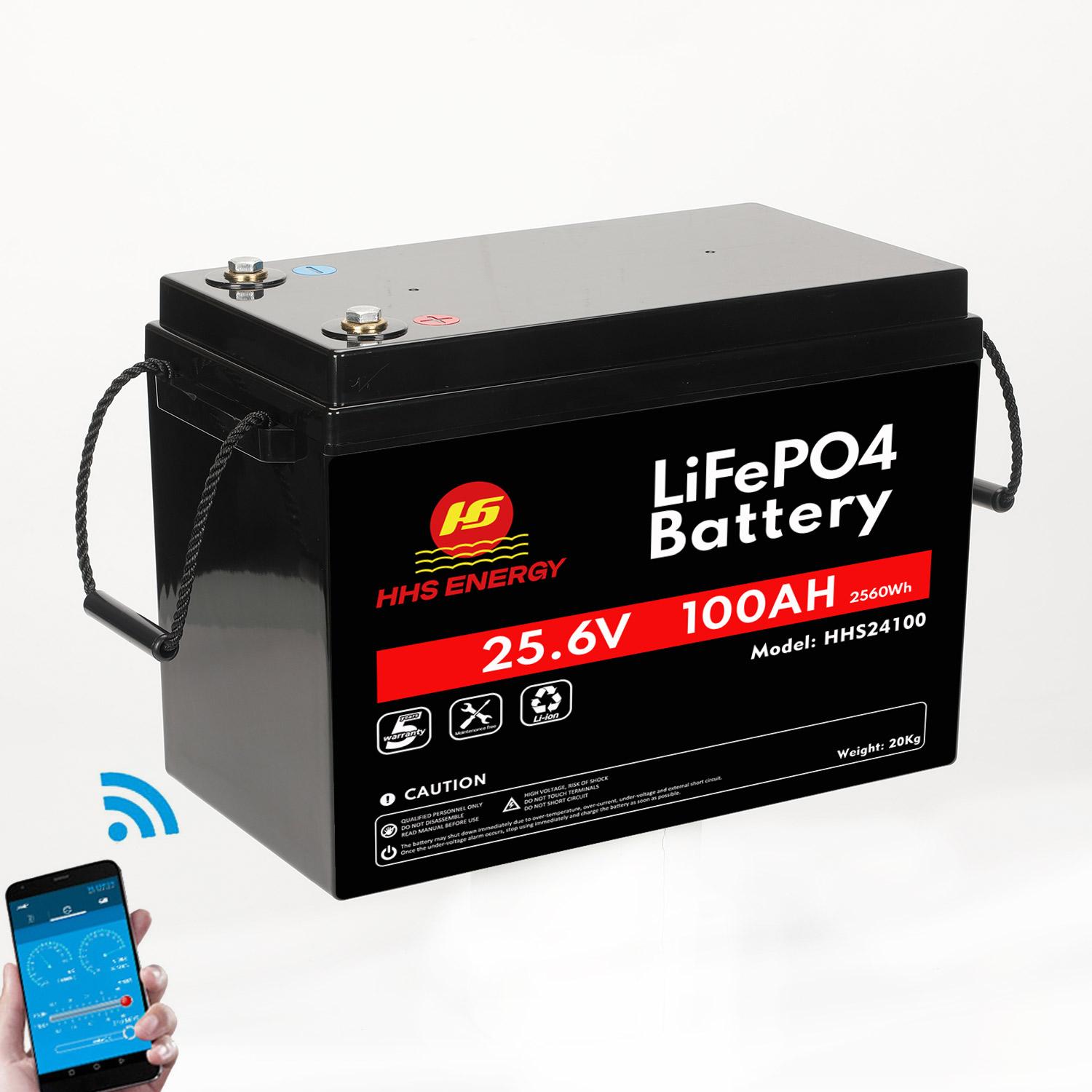 24V 100Ah LiFePO4 Lithium RV, Marine Battery With Bluetooth And Low-Temp Protection