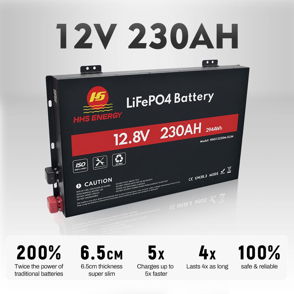 New Slimline 12v Lithium Battery Deep Cycle 100ah 200ah 300ah 400ah 500ah Lifepo4 Batteries for RV Marine Home